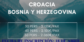 VIAJE VERANO / MONTENEGRO - CROACIA - BOSNIA (SUSPENDIDA)